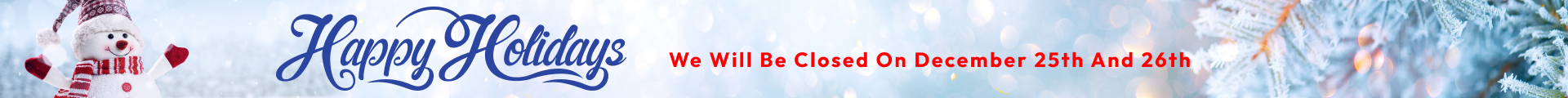 We will be closed on December 25th and 26th | Swedish Automotive